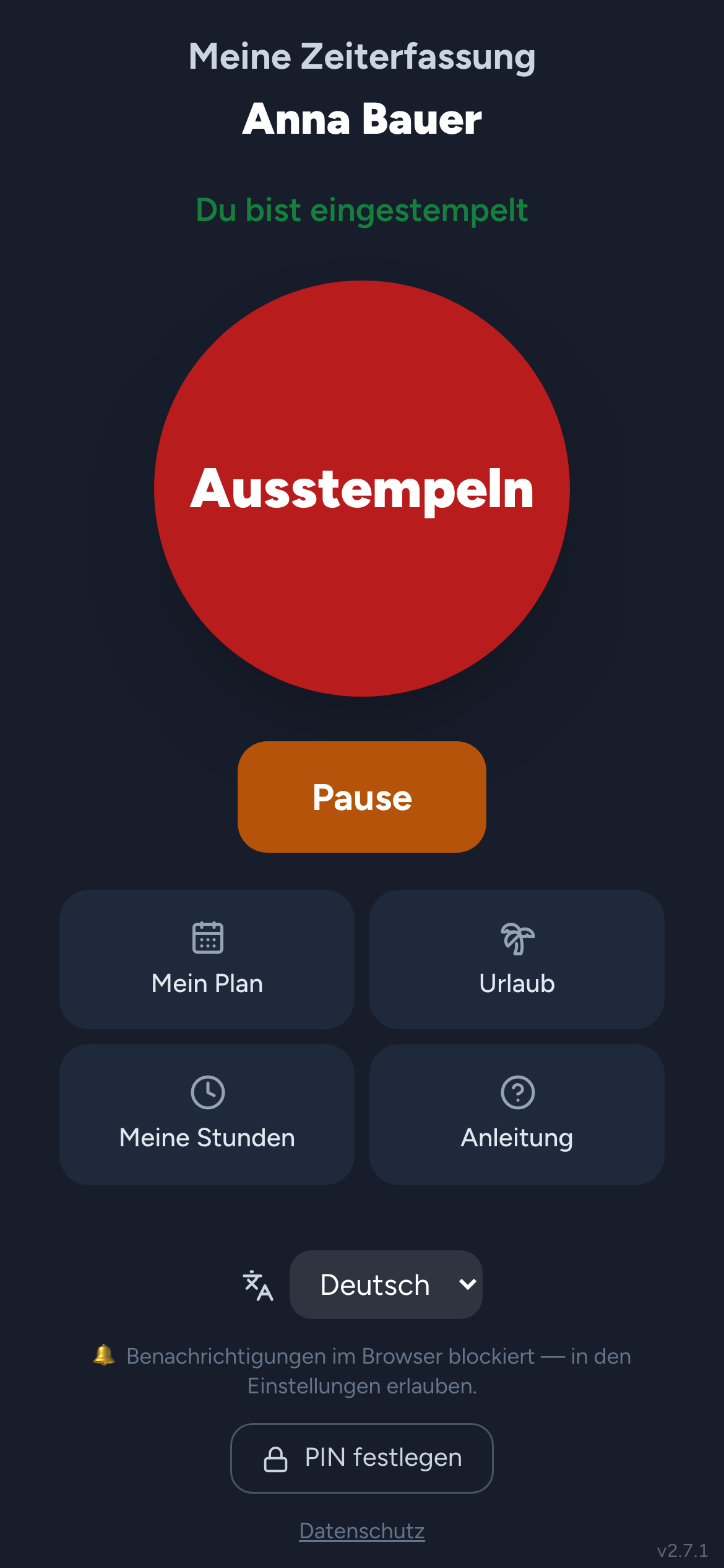 Die App der Mitarbeiter